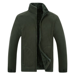 Fleece Warm Army Green Men Jacket