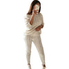 Sweater Top+Pants Knitted Suit O-Neck