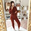 Sweater Top+Pants Knitted Suit O-Neck