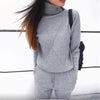 Casual Knitted Tracksuit Turtleneck