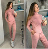 Casual Knitted Tracksuit Turtleneck